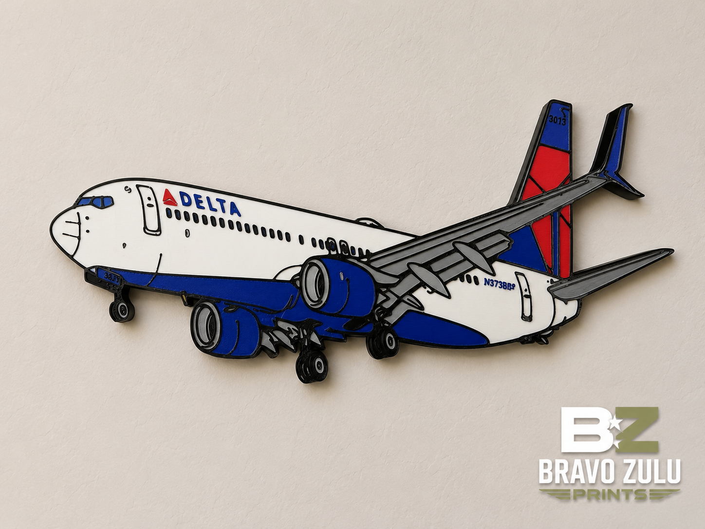Delta 737 | 3D printed Wall Art