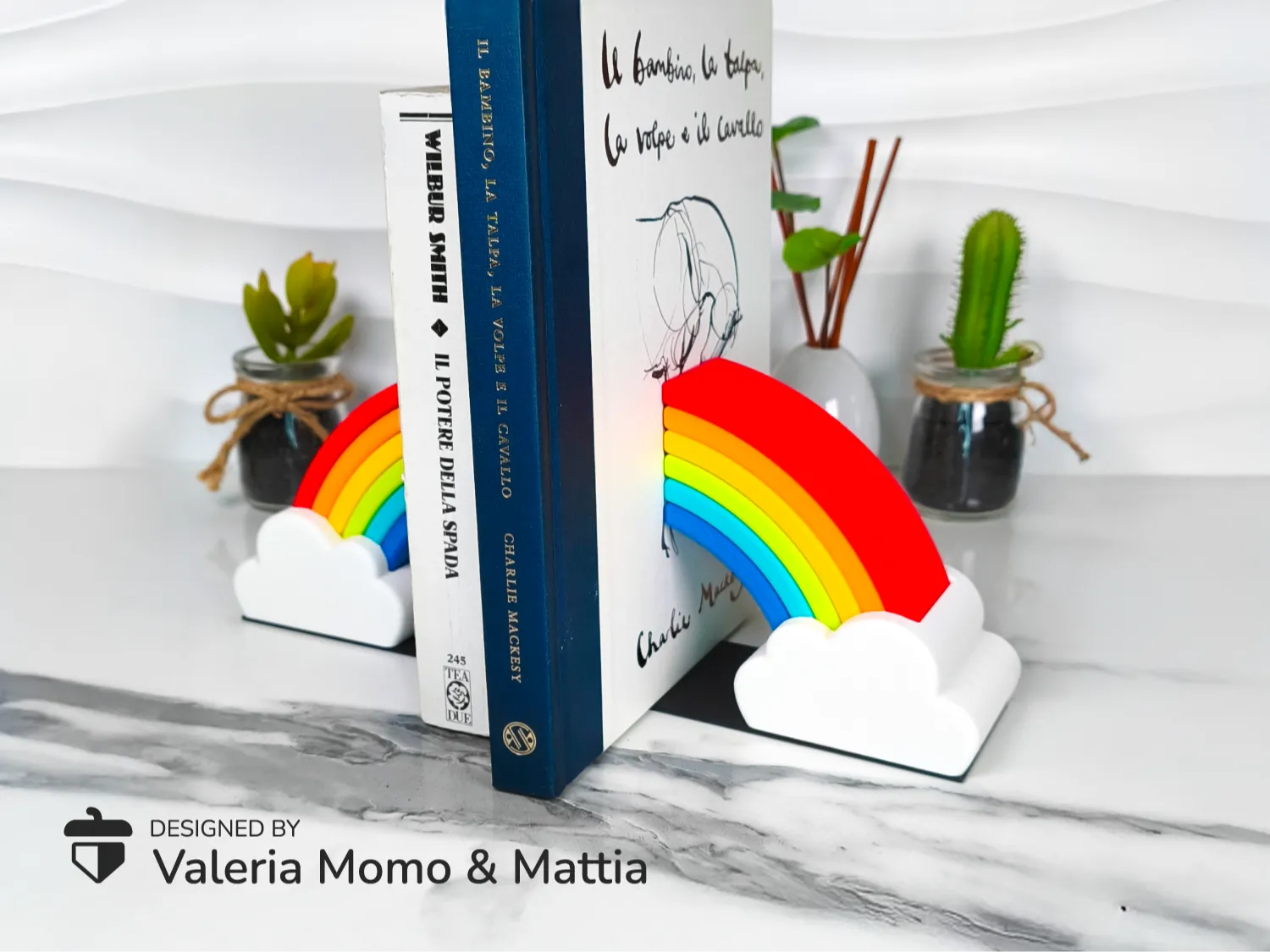 Rainbow Cloud Bookends