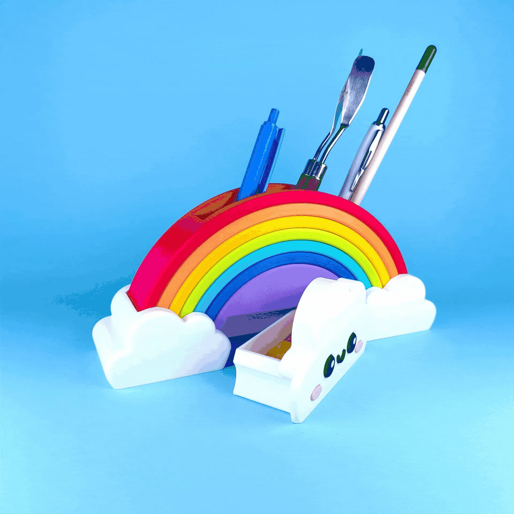 Rainbow Cloud Desk Organizer