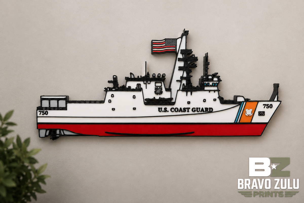 USCG Legend Class National Security Cutter (NSC)  | 3D Printed Wall Art