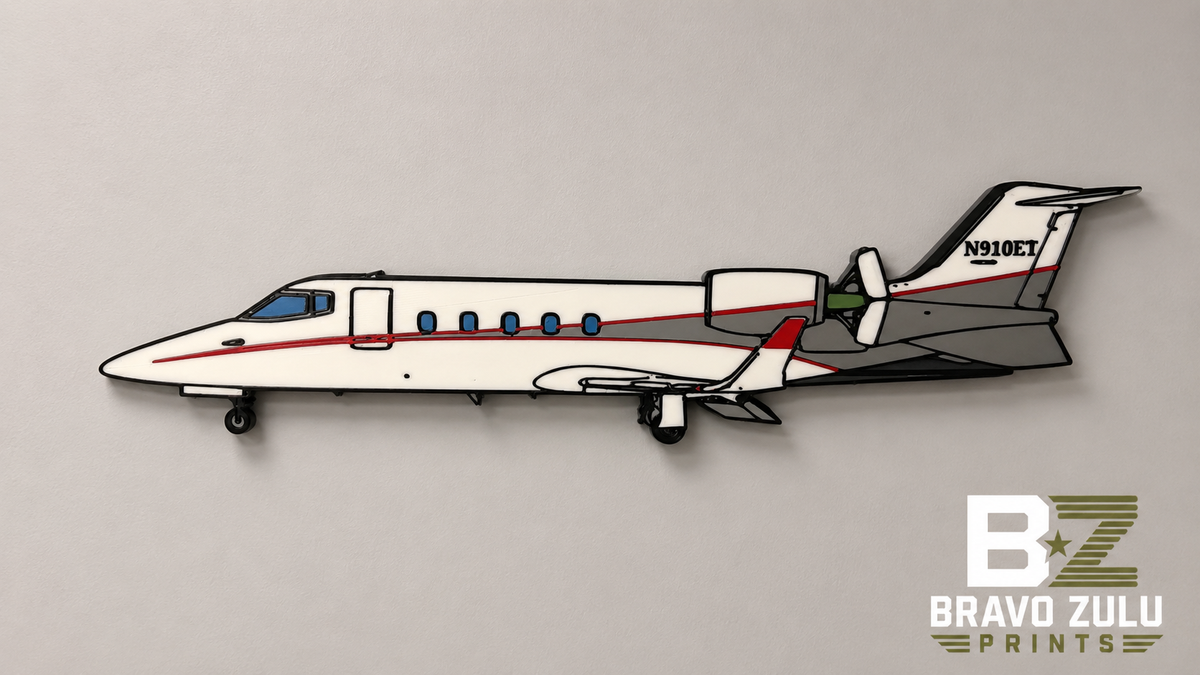 Learjet 60 (LR 60) | 3D Printed Wall Art