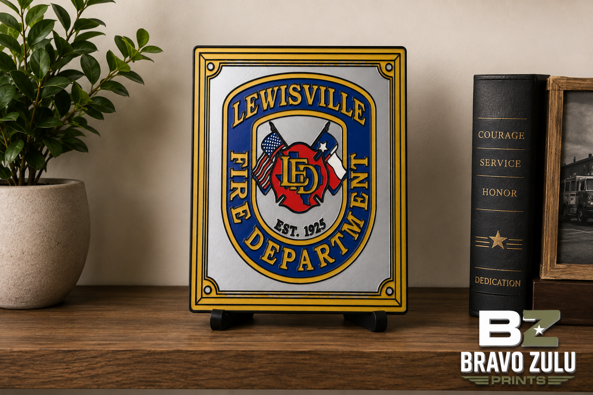 Custom Police/ Fire Department Emblem | 3D printed Display