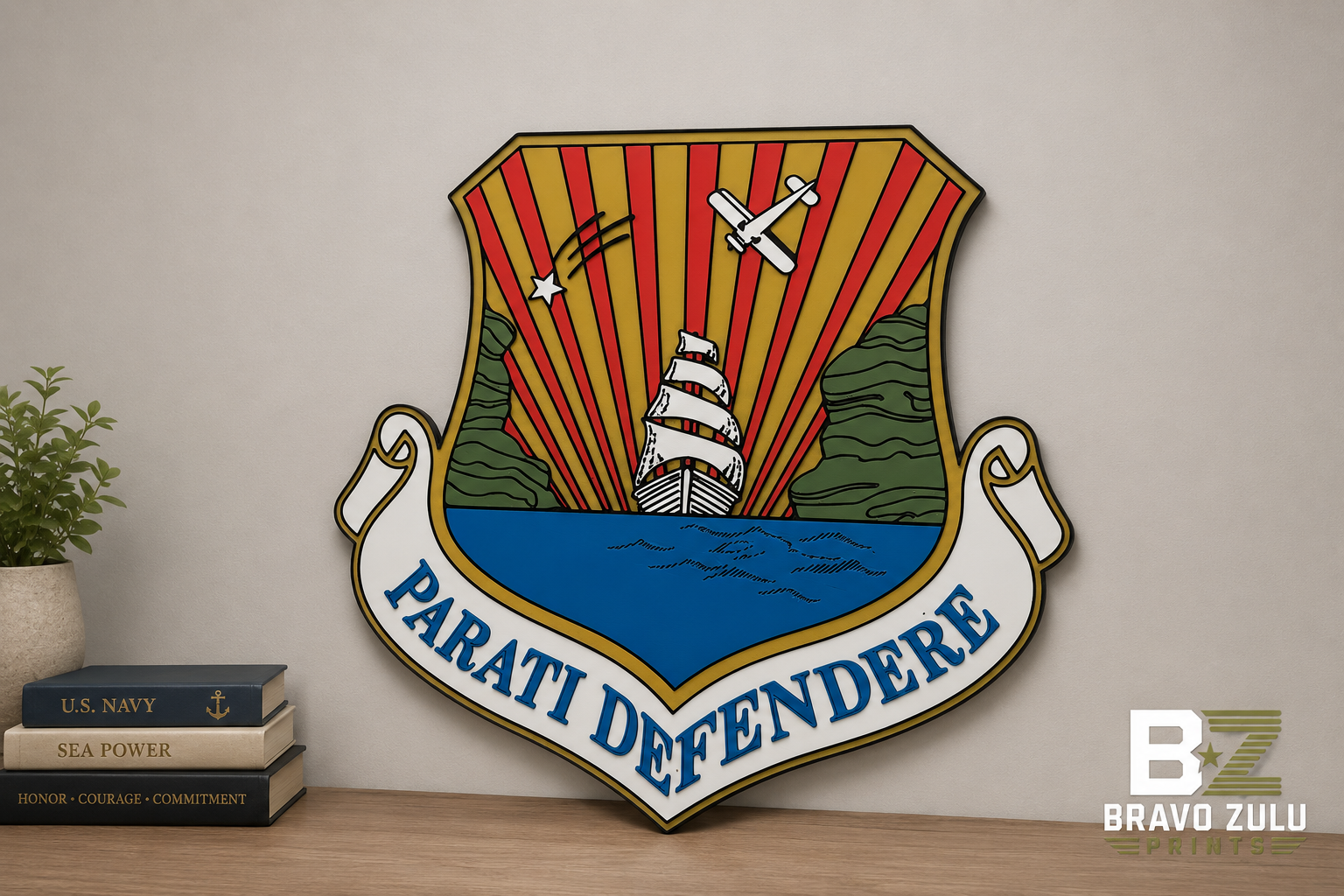 Parati Defendere Unit Logo Plaque | 3D Printed