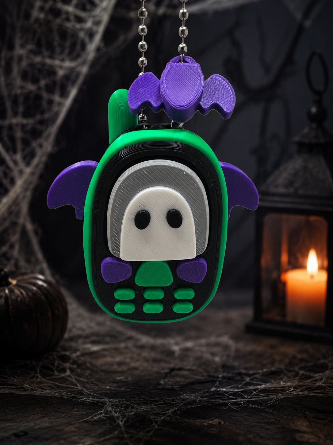 Ghosty Cellphone Keychain