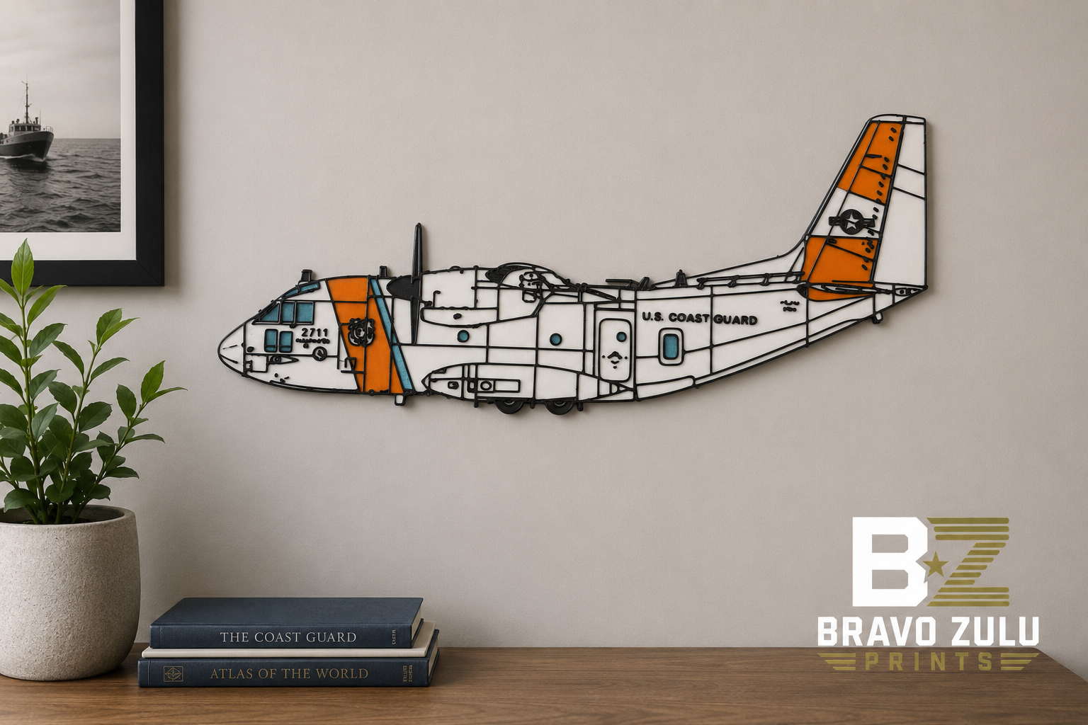 USCG C-27J Spartan | 3D Printed Wall Art