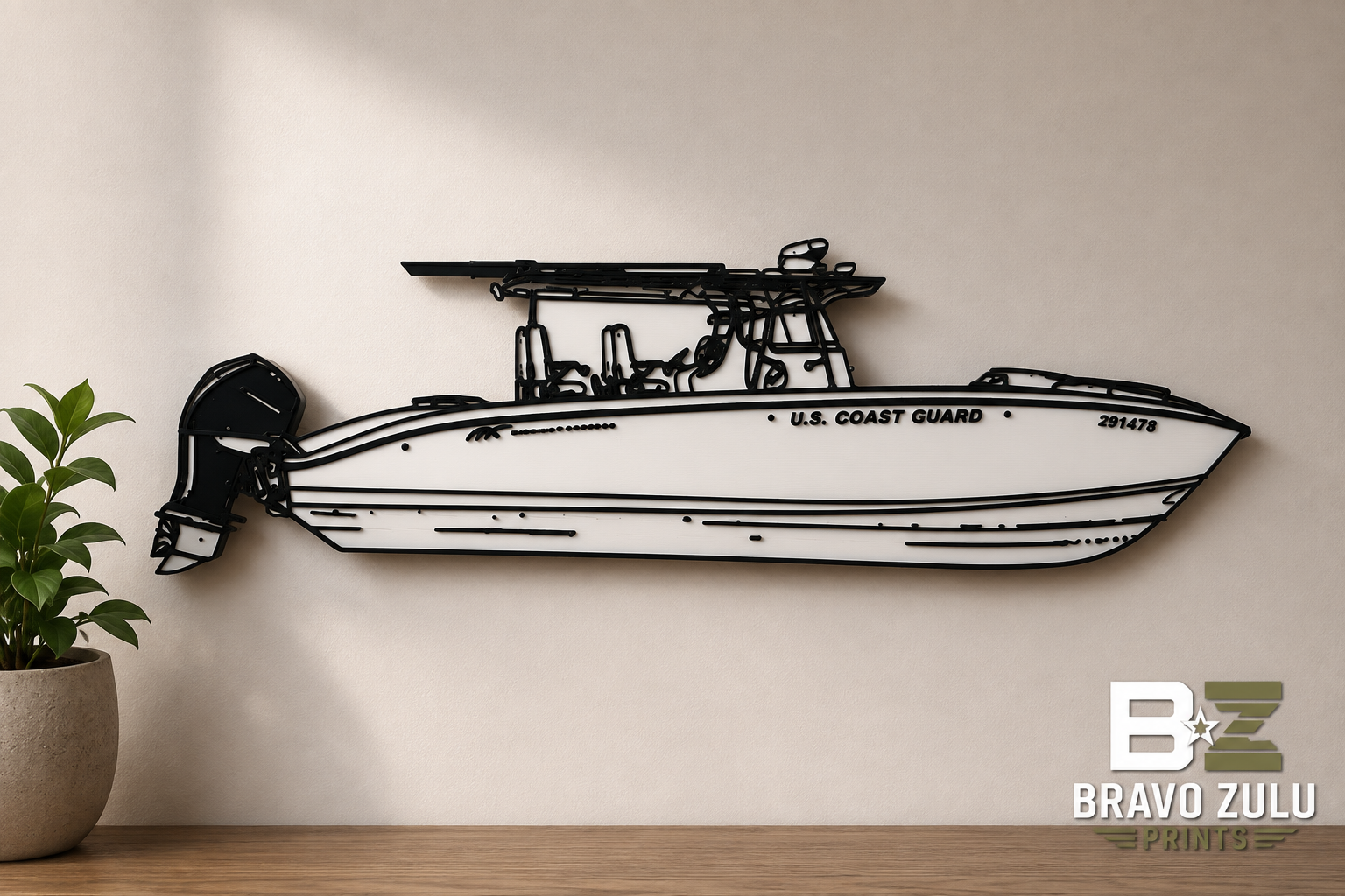 USCG 39’ Special Purpose Craft – Tactical Training Boat (SPC-TTB) | 3D Printed Wall Art