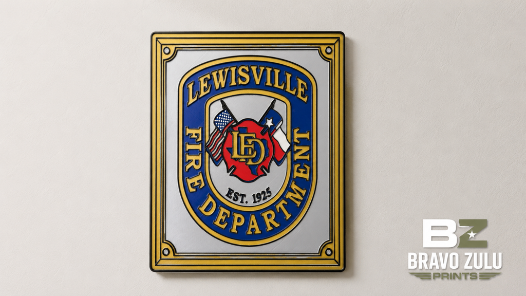 Custom Police/ Fire Department Emblem | 3D printed Display