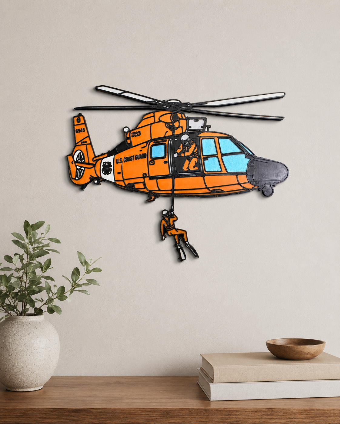 MH-65 Dolphin | 3D Printed Wall Art