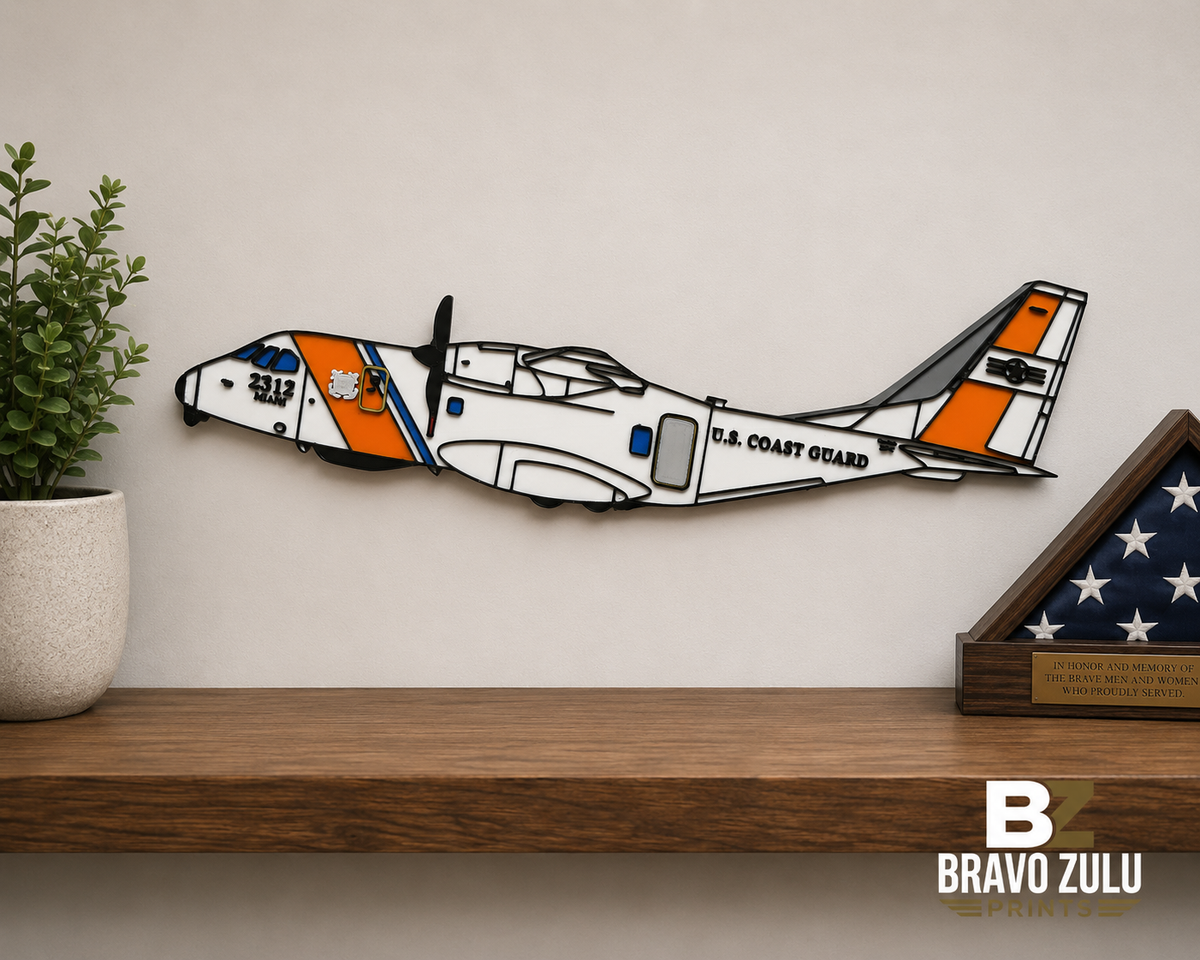 USCG HC-144 Ocean Sentry | 3D Printed Wall Art