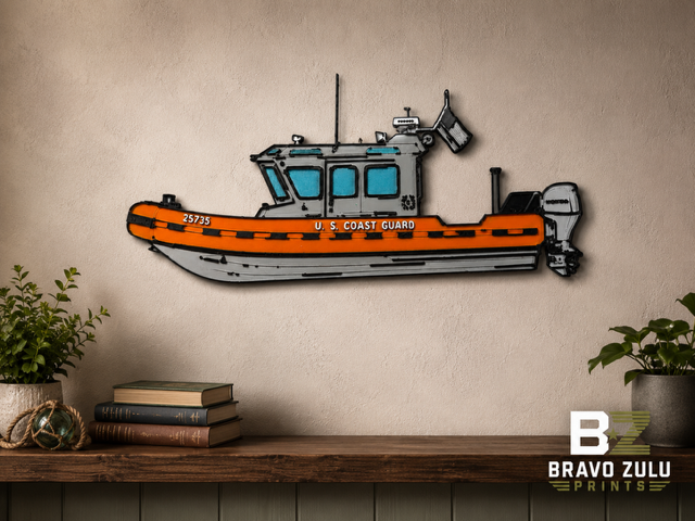 USCG 25ft RBS Defender Wall Art | 3D Printed